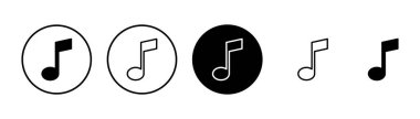 Müzik simgesi vektörü beyaz arkaplanda izole edilmiş, müzik vektörü simgesi, Melody, şarkı, not, ses, ses işareti