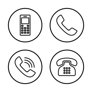 Telefon simgesi vektörü beyaz arkaplanda izole edildi. Telefon vektör simgesi. Cep telefonu. Telefon ikonu. Cep telefonu