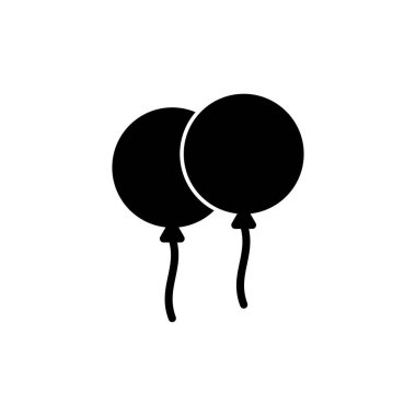 Beyaz arkaplanda izole edilmiş balon simgesi. Parti balonu süsleme doğum günü vektörü. Balon vektör simgesi