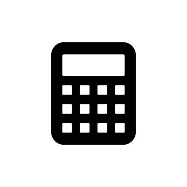 Hesap makinesi simgesi beyaz arkaplanda izole edildi. Hesap makinesi vektör simgesi. Hesap simgesi