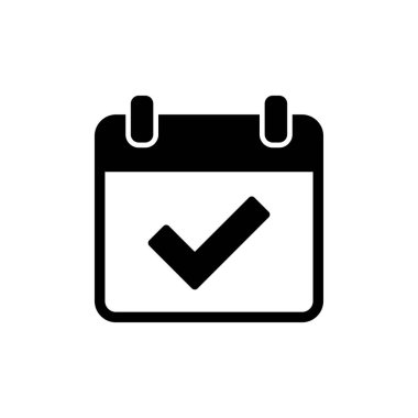 Takvim simgesi beyaz arkaplanda izole edildi. Takvim sembolü. Takvim vektör simgesi. Son teslim tarihi. Randevu. Süre