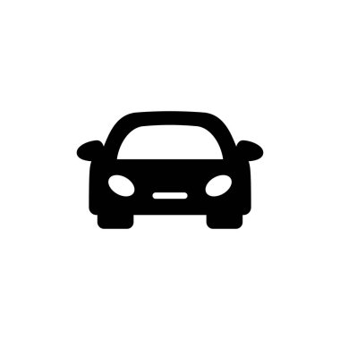 Beyaz arka planda araba simgesi izole edildi. Araba simgesi vektörü. 