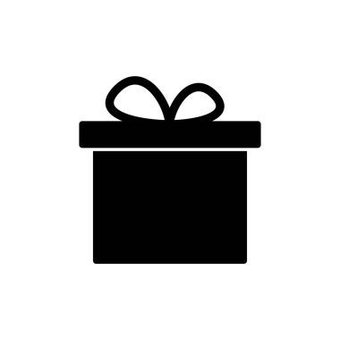 Beyaz arkaplanda hediye simgesi izole edildi. Hediye vektör simgesi. doğum günü hediyesi