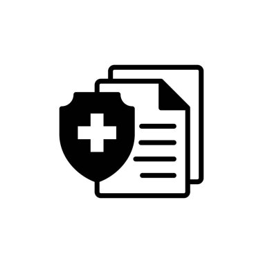 Sağlık sigortası ikonu beyaz arka planda izole edilmiş. sağlık sigortası simgesi