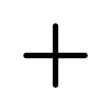 Ayrıca beyaz arkaplanda ikon izole edilmiş. Artı simge ekle. Toplama işareti. Tıbbi Artı simgesi