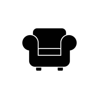 Beyaz arkaplanda izole edilmiş kanepe simgesi. Kanepe resmi. mobilya