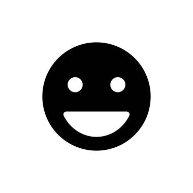 Beyaz arka planda izole edilmiş bir gülümseme simgesi. Gülümse vektör simgesi. Duygusal Simge vektörü. Emoji.