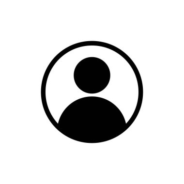 Kullanıcı Simgesi beyaz arkaplanda izole edildi. İnsan imzası. insanlar simgesi. 