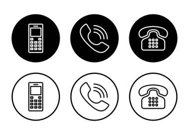 Telefon simgesi vektörü beyaz arkaplanda izole edildi. Telefon vektör simgesi. Cep telefonu. Telefon ikonu. Cep telefonu