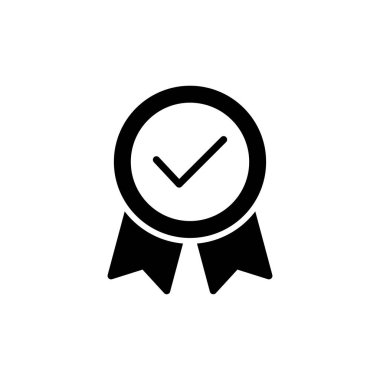 Beyaz arkaplanda bulunan simgeye ulaş. Ödül vektör ikonu. Madalya Vektör ikonu. - Başarı. damga