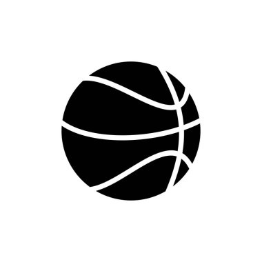 Beyaz arka planda izole edilmiş basketbol ikonu. Basketbol ikonu. Basketbol logo vektör simgesi