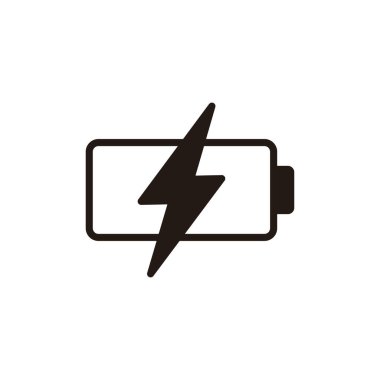 Batarya simgesi beyaz arkaplanda izole edildi. Batarya vektör simgesi. Şarj seviyesi. pil yükleme simgesi