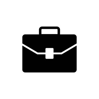 Evrak çantası simgesi beyaz arkaplanda izole edildi. Evrak çantası vektör simgesi