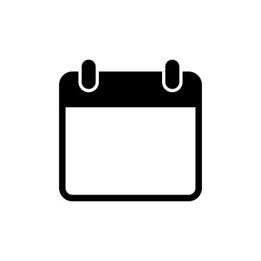 Takvim simgesi beyaz arkaplanda izole edildi. Takvim sembolü. Takvim vektör simgesi. Son teslim tarihi. Randevu. Süre