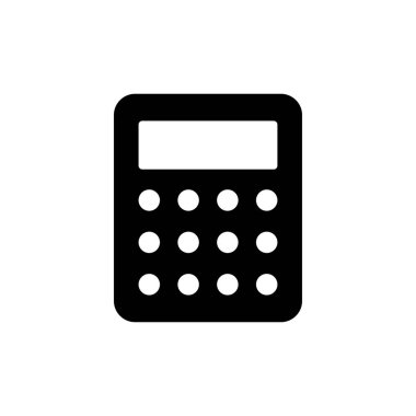 Hesap makinesi simgesi beyaz arkaplanda izole edildi. Hesap makinesi vektör simgesi. Hesap simgesi