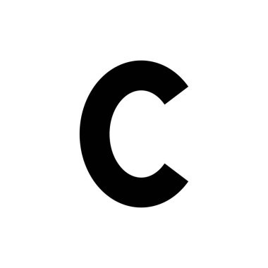 Telif hakkı simgesi beyaz arkaplanda izole edildi. telif hakkı sembolleri