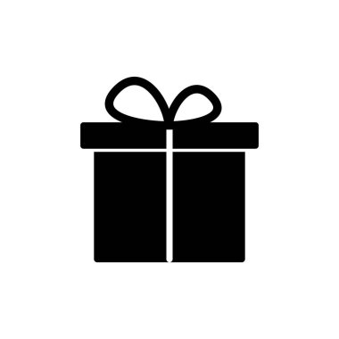 Beyaz arkaplanda hediye simgesi izole edildi. Hediye vektör simgesi. doğum günü hediyesi