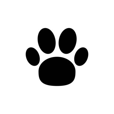 Pençe simgesi beyaz arkaplanda izole edildi. Paw Yazdırma simgesi
