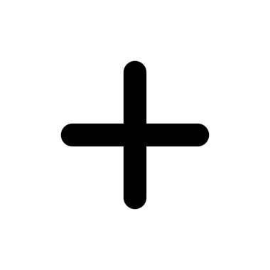 Ayrıca beyaz arkaplanda ikon izole edilmiş. Artı simge ekle. Toplama işareti. Tıbbi Artı simgesi