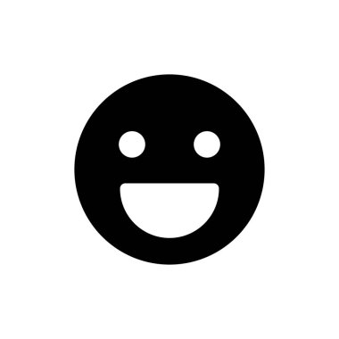 Beyaz arka planda izole edilmiş bir gülümseme simgesi. Gülümse vektör simgesi. Duygusal Simge vektörü. Emoji.