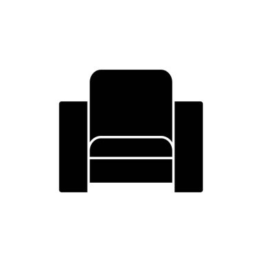 Beyaz arkaplanda izole edilmiş kanepe simgesi. Kanepe resmi. mobilya