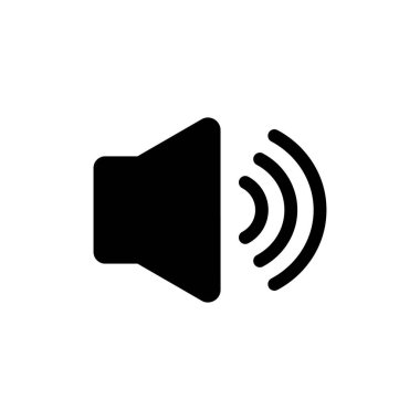 Sözcü simgesi beyaz arkaplanda izole edildi. Cilt simgesi. Hoparlör ikon vektörü. Ses. Ses