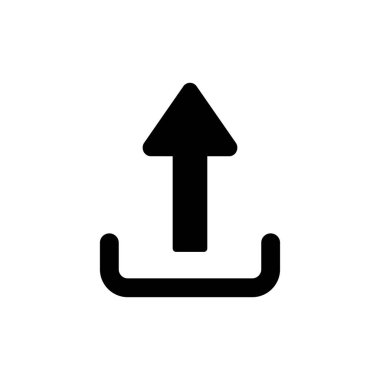 Simge beyaz arkaplanda izole edildi. İşaret simgesini yükle. Gönderme düğmesi. Sembol yükle.