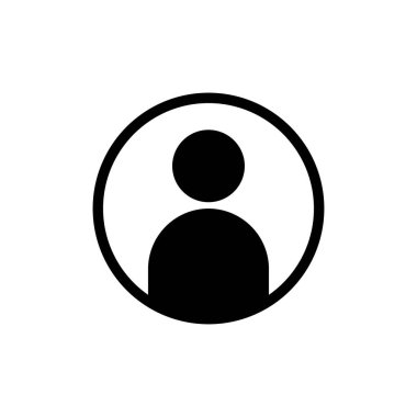 Kullanıcı Simgesi beyaz arkaplanda izole edildi. İnsan imzası. insanlar simgesi. 