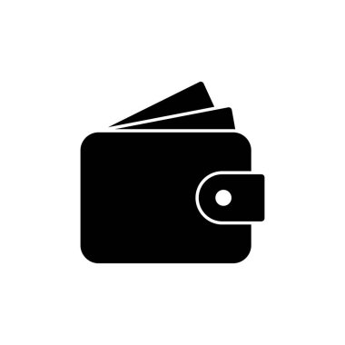 Cüzdan Simgesi beyaz arkaplanda izole edilmiş. para cüzdanı simgesi