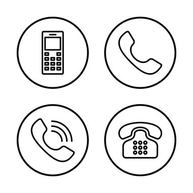 Telefon simgesi vektörü beyaz arkaplanda izole edildi. Telefon vektör simgesi. Cep telefonu. Telefon ikonu. Cep telefonu