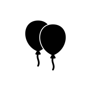 Beyaz arkaplanda izole edilmiş balon simgesi. Parti balonu süsleme doğum günü vektörü. Balon vektör simgesi