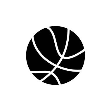 Beyaz arka planda izole edilmiş basketbol ikonu. Basketbol ikonu. Basketbol logo vektör simgesi