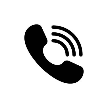 Arama simgesi beyaz arkaplanda izole edildi. Telefon simgesi vektörü. Cep telefonu. telefon simgesi