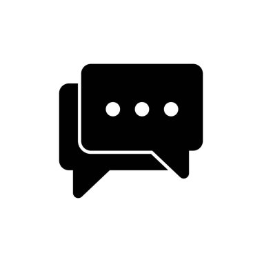 Beyaz arkaplanda sohbet simgesi izole edildi. Sohbet vektörü simgesi. Konuşma balonu. Mesaj var. Bizimle irtibata geç