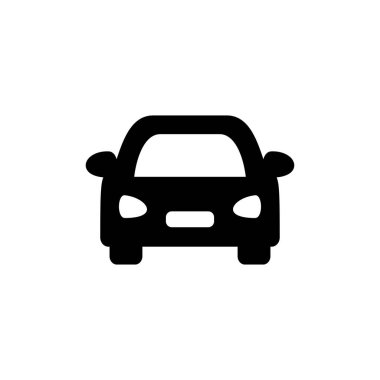 Beyaz arka planda araba simgesi izole edildi. Araba simgesi vektörü. 