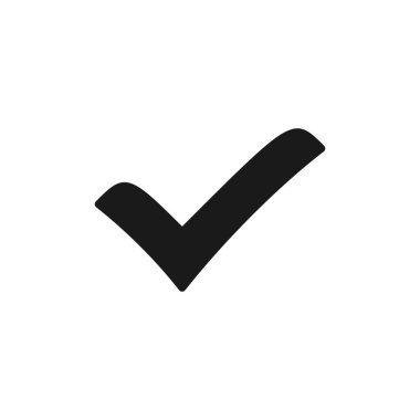 Beyaz arkaplanda izole edilmiş simgeyi kontrol et. İşaret simgesini işaretle. Kontrol listesi simgesi. Tik tak