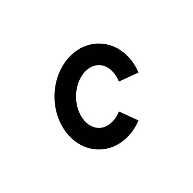 Telif hakkı simgesi beyaz arkaplanda izole edildi. telif hakkı sembolleri