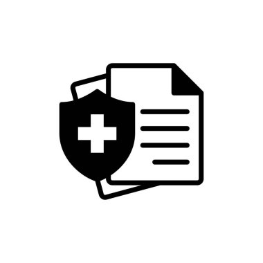 Sağlık sigortası ikonu beyaz arka planda izole edilmiş. sağlık sigortası simgesi