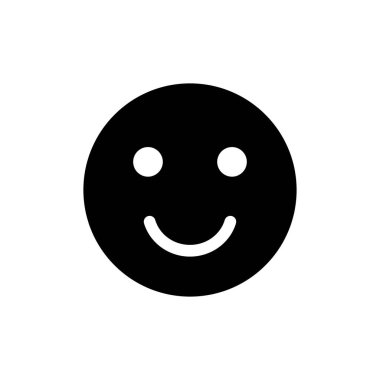 Beyaz arka planda izole edilmiş bir gülümseme simgesi. Gülümse vektör simgesi. Duygusal Simge vektörü. Emoji.