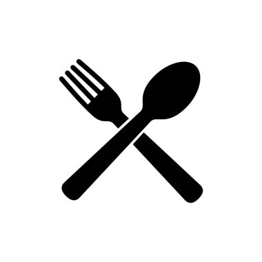Çatal, kaşık ve bıçak. Restoran ikonu. Yemek ikonu. Yiyin. Çatal bıçak simgesi. 