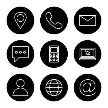 Beyaz arkaplanda izole edilmiş ikon vektörüyle bağlantı kurun. Kartvizit iletişim bilgisi simgesi. Web simgesi vektörü. 
