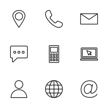 Beyaz arkaplanda izole edilmiş ikon vektörüyle bağlantı kurun. Kartvizit iletişim bilgisi simgesi. Web simgesi vektörü. 