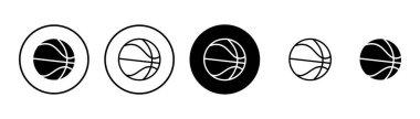Basketbol ikonu vektörü beyaz arkaplanda izole edildi. Basketbol ikonu. Basketbol logo vektör simgesi