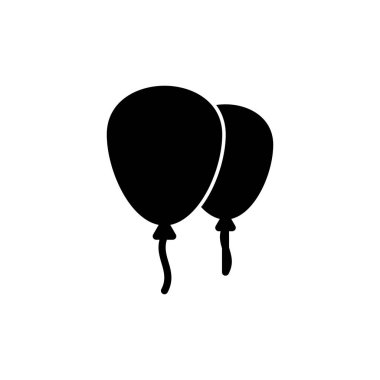 Beyaz arkaplanda izole edilmiş balon simgesi. Parti balonu süsleme doğum günü vektörü. Balon vektör simgesi