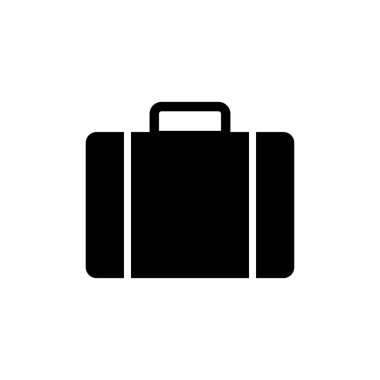 Evrak çantası simgesi beyaz arkaplanda izole edildi. Evrak çantası vektör simgesi