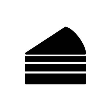 Kek simgesi beyaz arkaplanda izole edildi. Kek vektörü. Doğum günü pastası simgesi