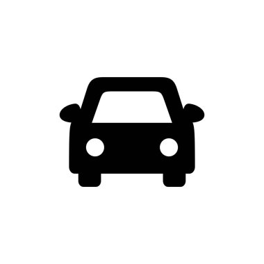 Beyaz arka planda araba simgesi izole edildi. Araba simgesi vektörü. 