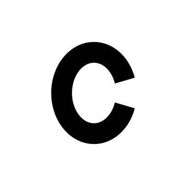 Telif hakkı simgesi beyaz arkaplanda izole edildi. telif hakkı sembolleri