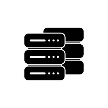 Veritabanı simgesi beyaz arkaplanda izole edildi. veritabanı vektörü simgesi