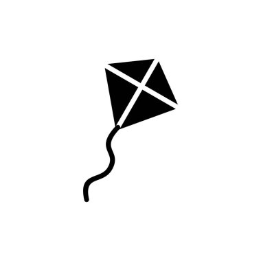 Kite simgesi beyaz arkaplanda izole edildi. Uçurtma vektör simgesi.
